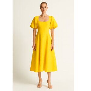 Three Graces London Nell Dress 10 Yellow NWT